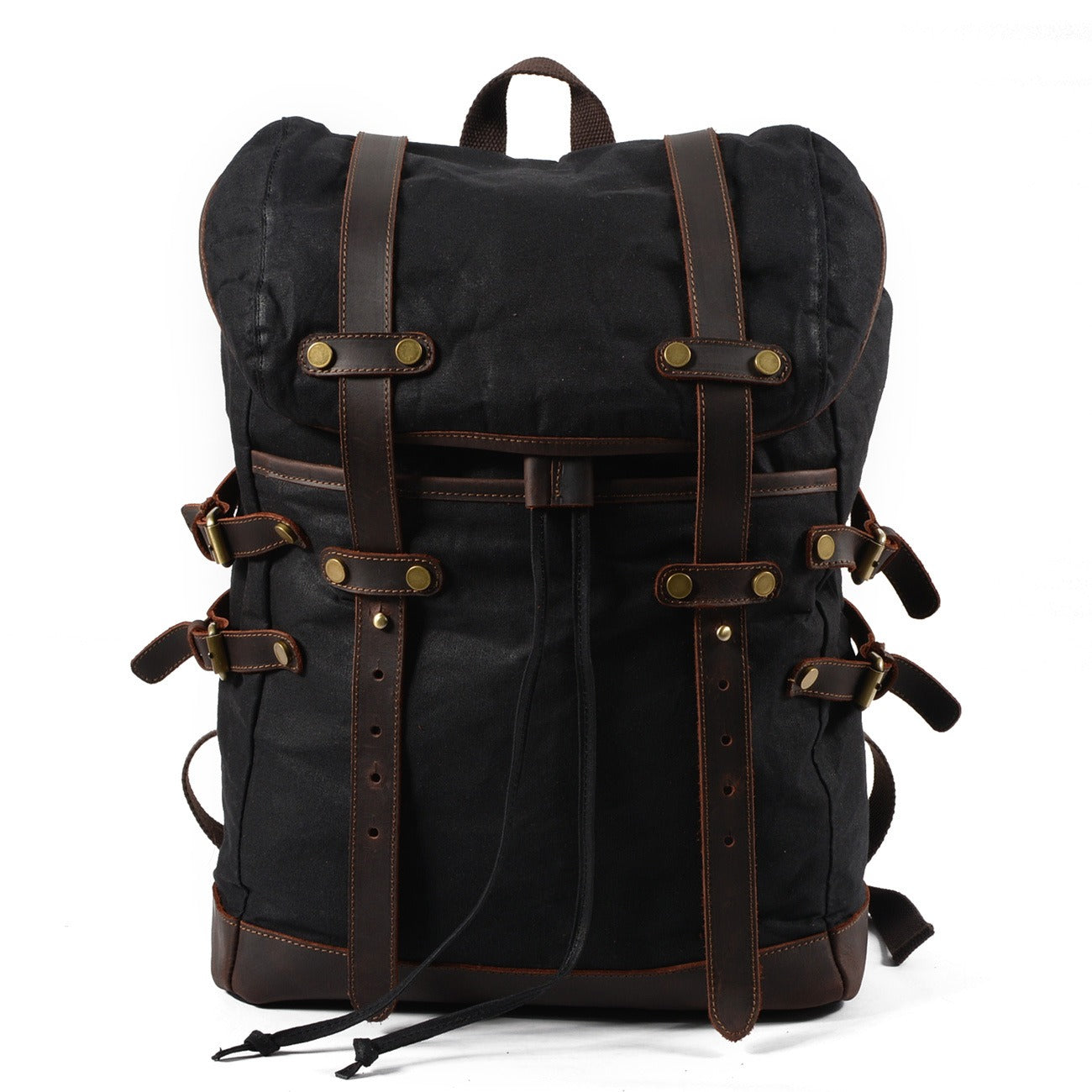 Waterproof Canvas Shoulder Backpack Outdoor Travel School Rucksack Lightweight