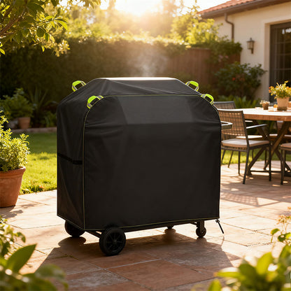 Waterproof BBQ Grill Cover with UV Protection, Drawstring, Reflective Handles