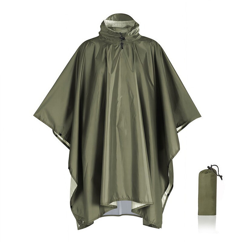 Unisex Lightweight Waterproof Hooded Rain Poncho for Hiking Fishing Climbing