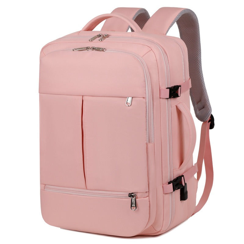 Large Capacity Business Travel Backpack Durable Multiple Pockets USB Interface