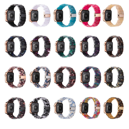 Resin Strap for Apple Watch Series 7 6 5 4 3 38/40mm 42/44mm 18 Colours Trend