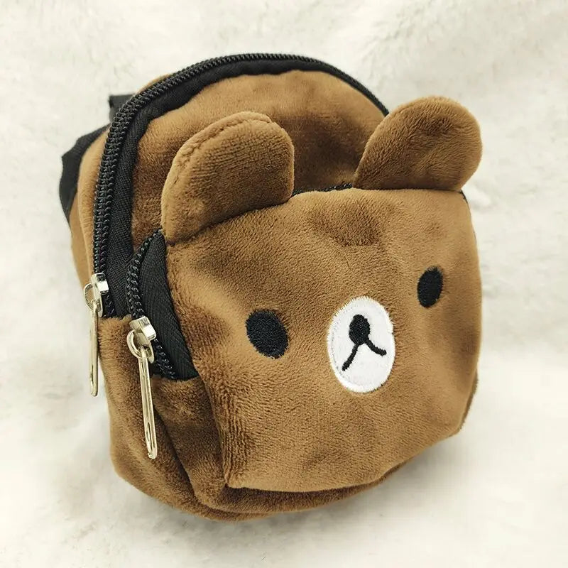 Adjustable Dog Backpack Harness Snack Carrier Durable Pet Gear Cartoon Design
