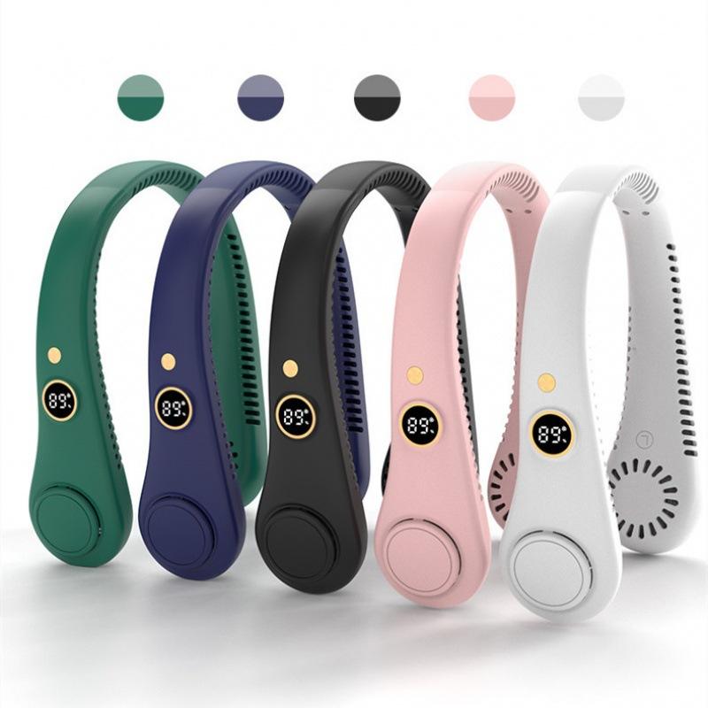 Bladeless Neck Fan USB Rechargeable Quiet Lightweight Adjustable Speeds Portable