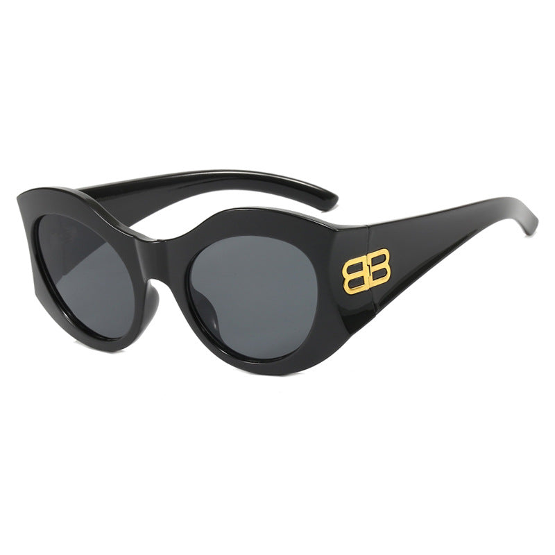 Women's Large Frame Sunglasses Butterfly UV Protection Trendy Retro Style
