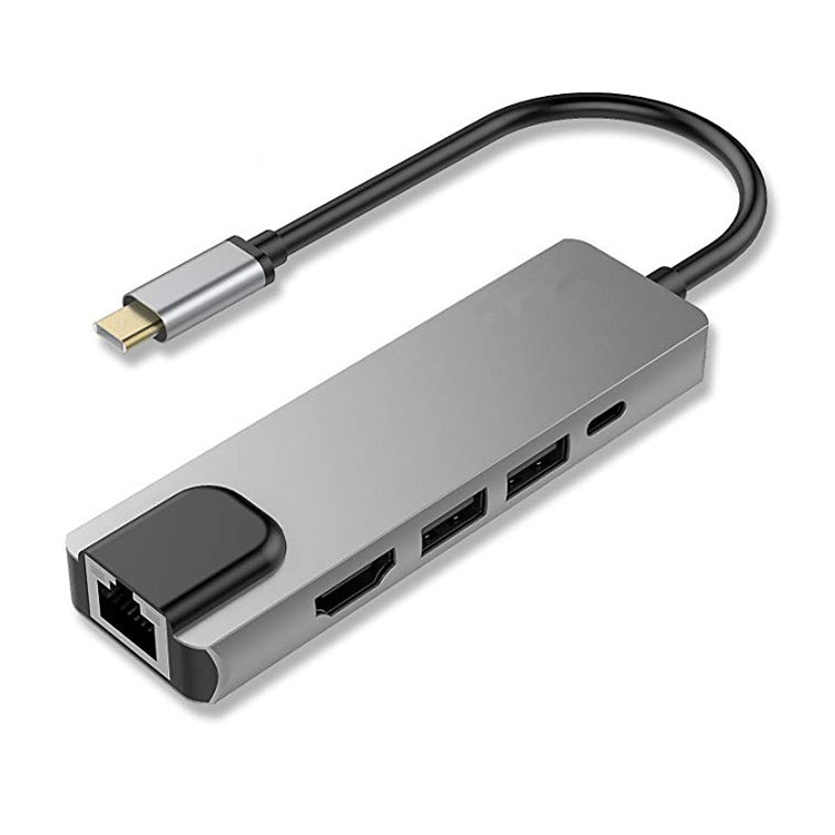 USB-C Hub Type-C to HDMI 4K Ethernet Adapter USB 3.0 Dock Station PD Charger