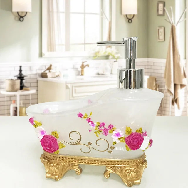 Liquid Soap Bottle Dish Resin Bathtub Shampoo Shower Gel Dispenser