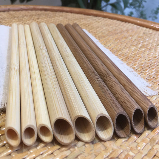 50/100 Pcs Eco-Friendly Bamboo Drinking Straws Reusable Smoothie Party Wedding
