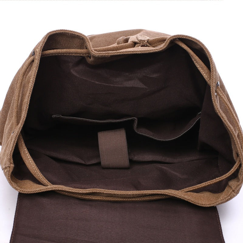 Heavy Duty Canvas Backpack Travel School Large Laptop Slot Waterproof Durable