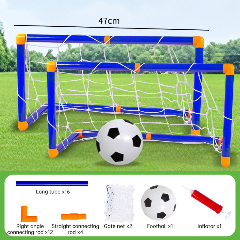 Kids Indoor Outdoor Mini Soccer Goal System Detachable Quality Plastic Posts