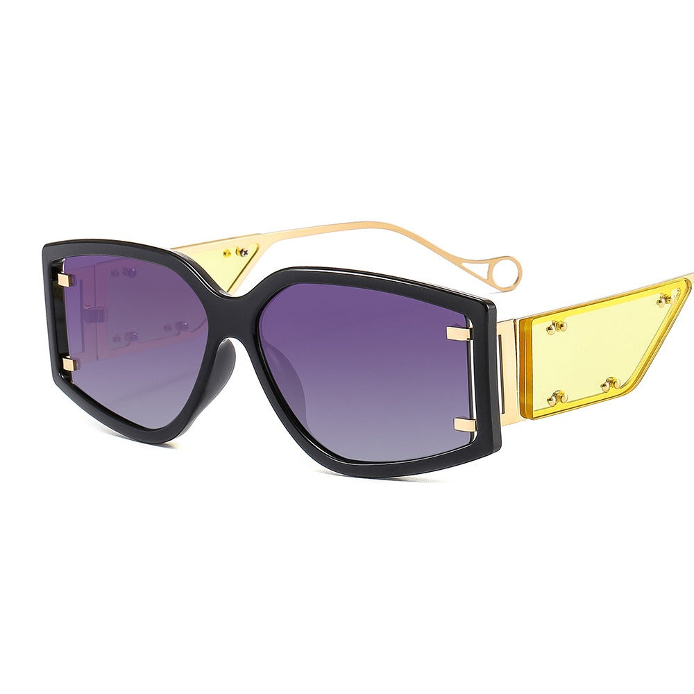 Small Window Rivet Sunglasses with UV400 Protection, Durable Lightweight Frame