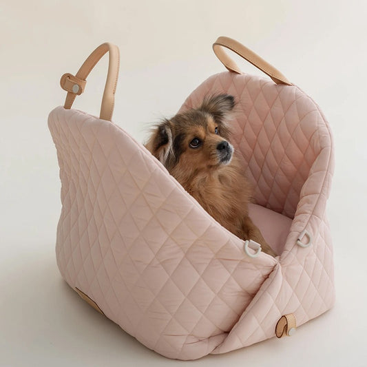 Luxury Quilted Dog Carrier & Travel Bed Lightweight Portable Pet Bag Cat Animal