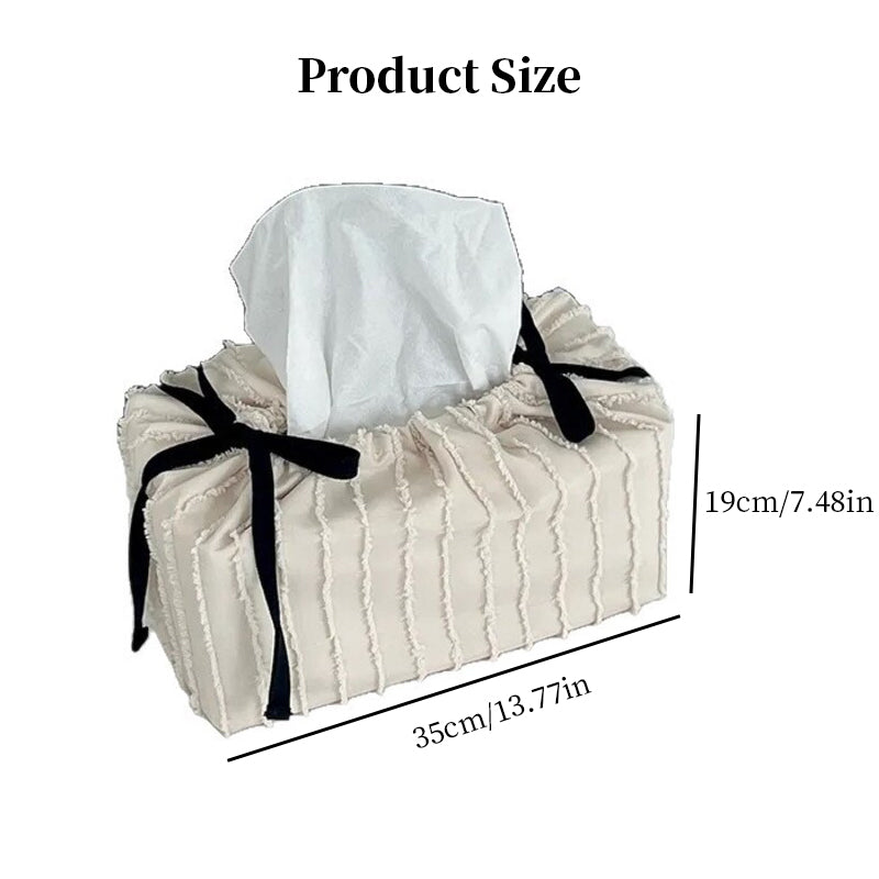 Girls Room Polyester Fabric Tissue Box Holder Cake Design Cute Decor Accessory