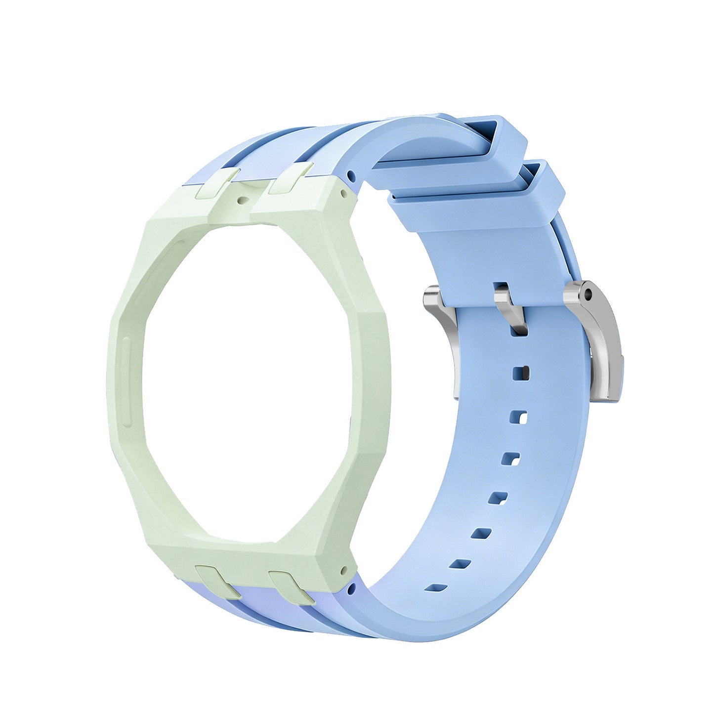 For AP x Swatch Royal Pop Watch Case Silicone Strap Adjustable Buckle Band
