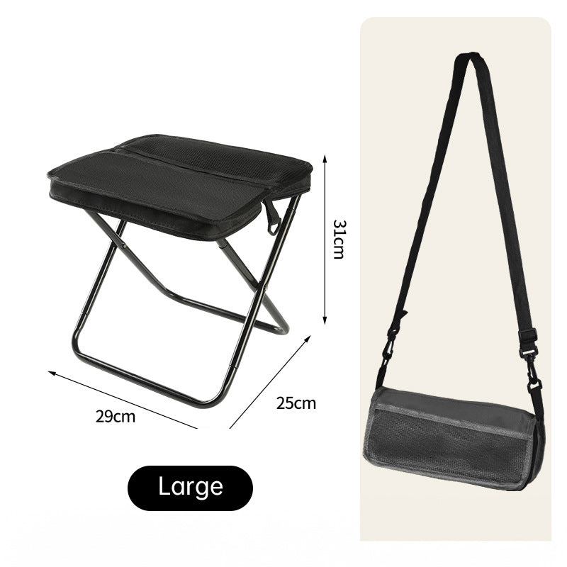 Portable Folding Stool Lightweight Carbon Steel Outdoor Indoor Seating Compact
