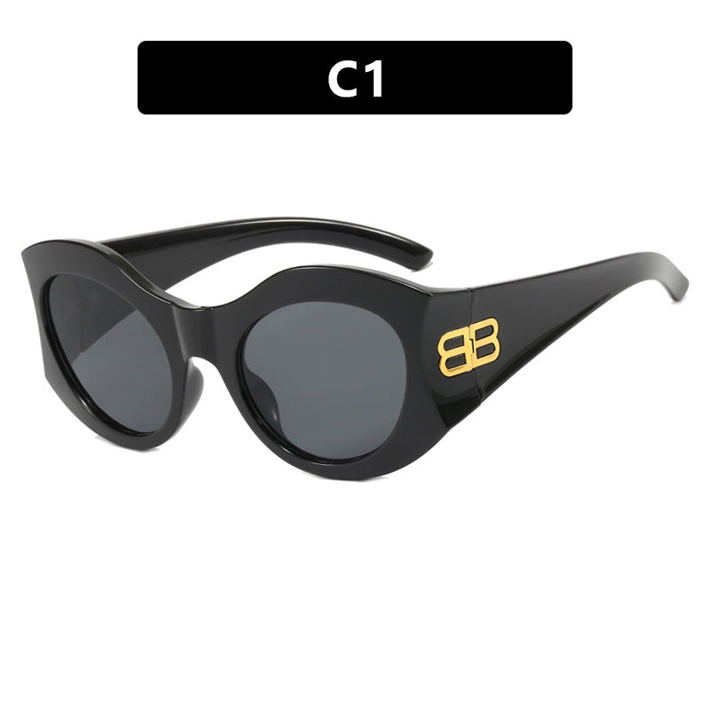 Women's Large Frame Sunglasses Butterfly UV Protection Trendy Retro Style