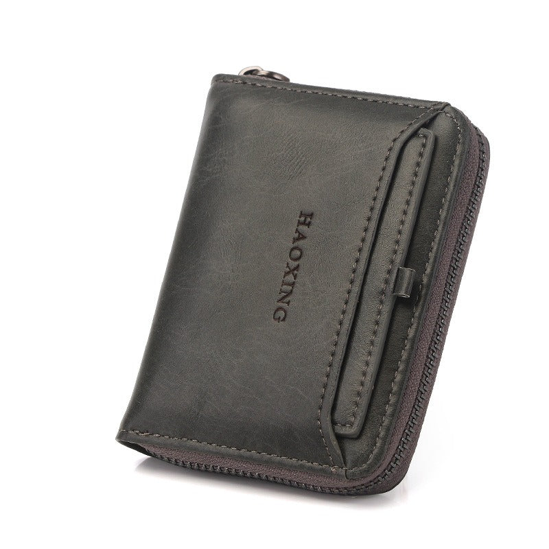Business Wallet Multifunctional Large Cash Slot Vertical Coin Purse Faux Leather Mens