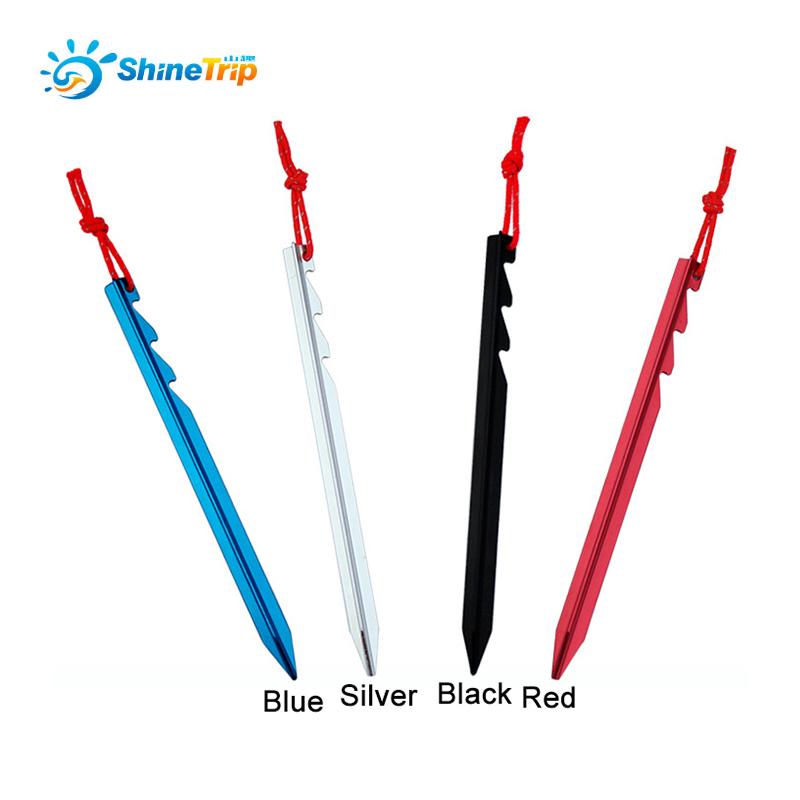Adjustable Aluminium Alloy Tent Pegs 6pcs Set Multi Tooth Lightweight Stakes