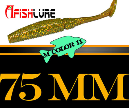 Soft Worm Paddle Tail Lure 6 Pack 75mm 3.2g Freshwater Bass Swimbait Fishing