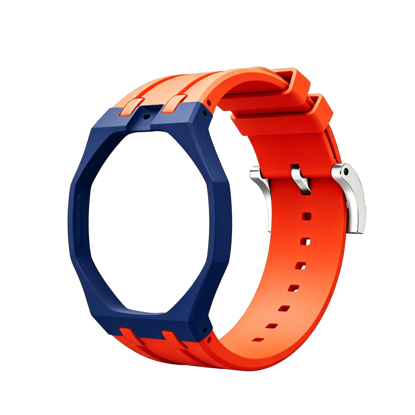For AP x Swatch Royal Pop Watch Case Silicone Strap Adjustable Buckle Band