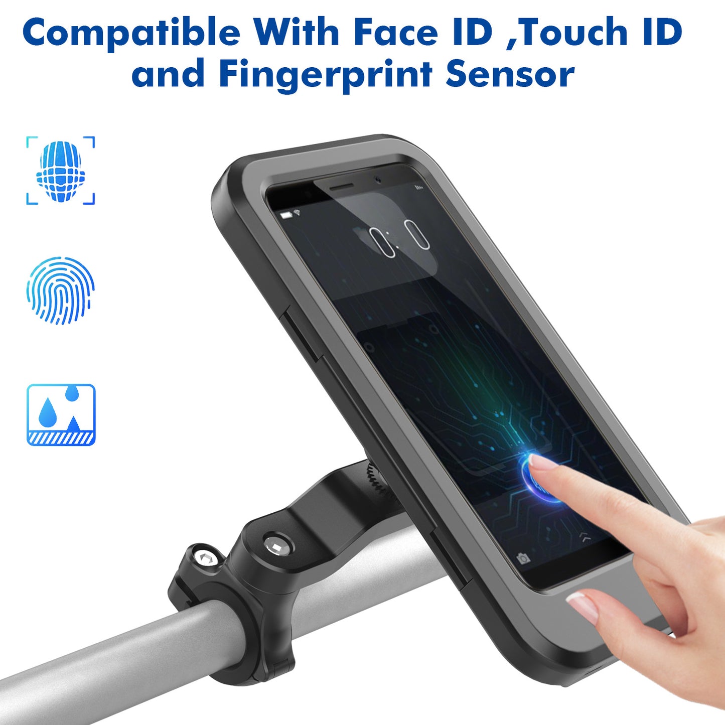 Bicycle Navigation Mount Touchscreen Water Resistant GPS Secure Equipment Holder