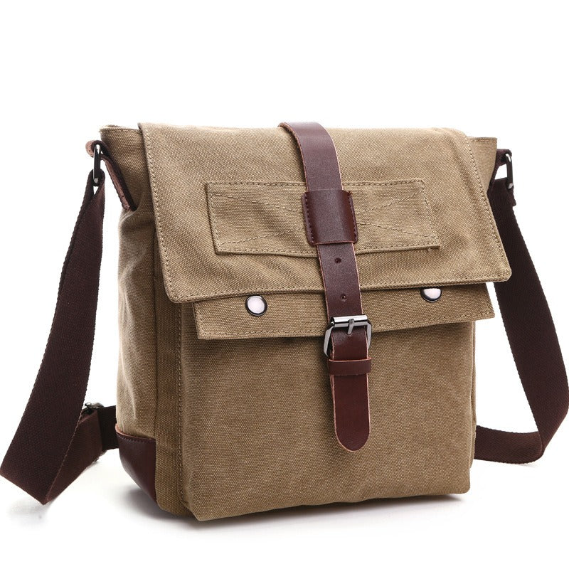 Men's Business Messenger Shoulder Bag Casual Office Travel Bag Brown Black