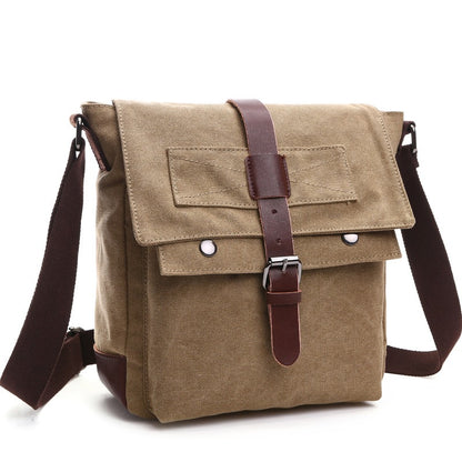 Men's Business Messenger Shoulder Bag Casual Office Travel Bag Brown Black