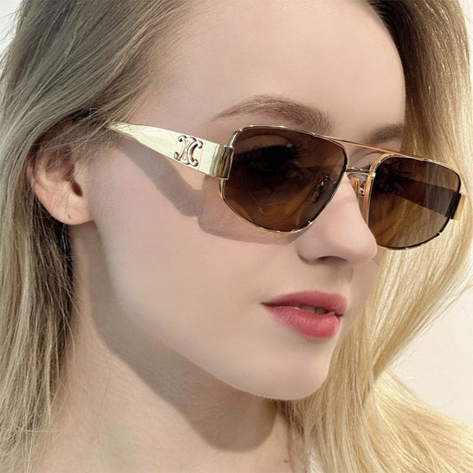 Women's Metal Frame Sunglasses UV Protection Durable Scratch Resistant Stylish