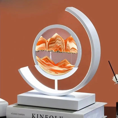 LED Flowing Sand Art Painting Lamp, Illuminated Night Light for Home Decoration