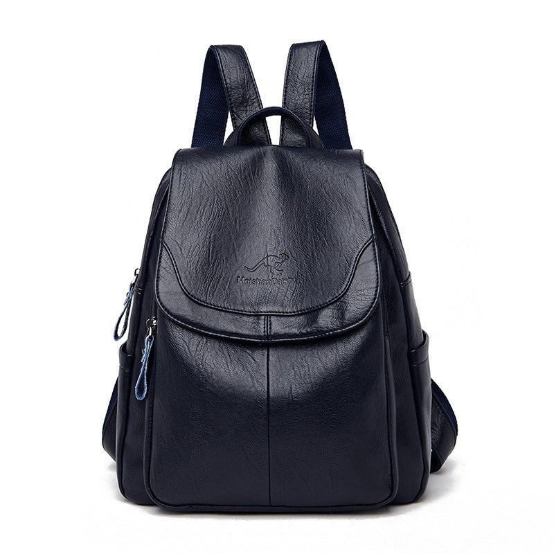 Women's Waterproof Faux Leather Backpack Durable Anti-Theft Travel School Bag