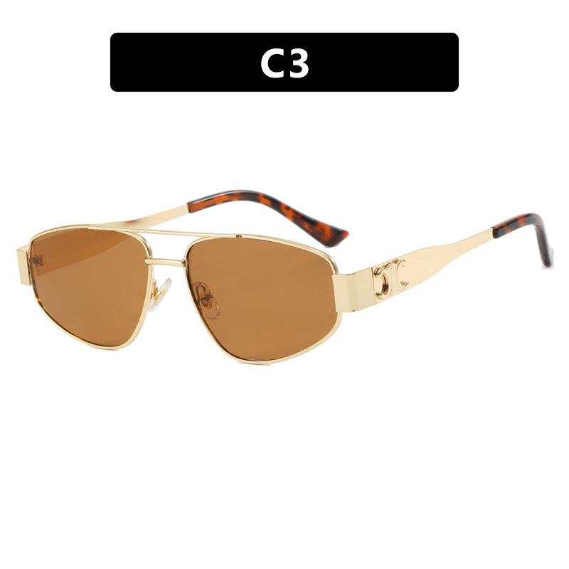 Women's Metal Frame Sunglasses UV Protection Durable Scratch Resistant Stylish