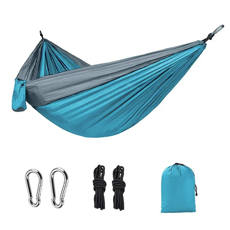 Parachute Fabric Hammock for Camping, Single or Double, Indoor or Outdoor Use