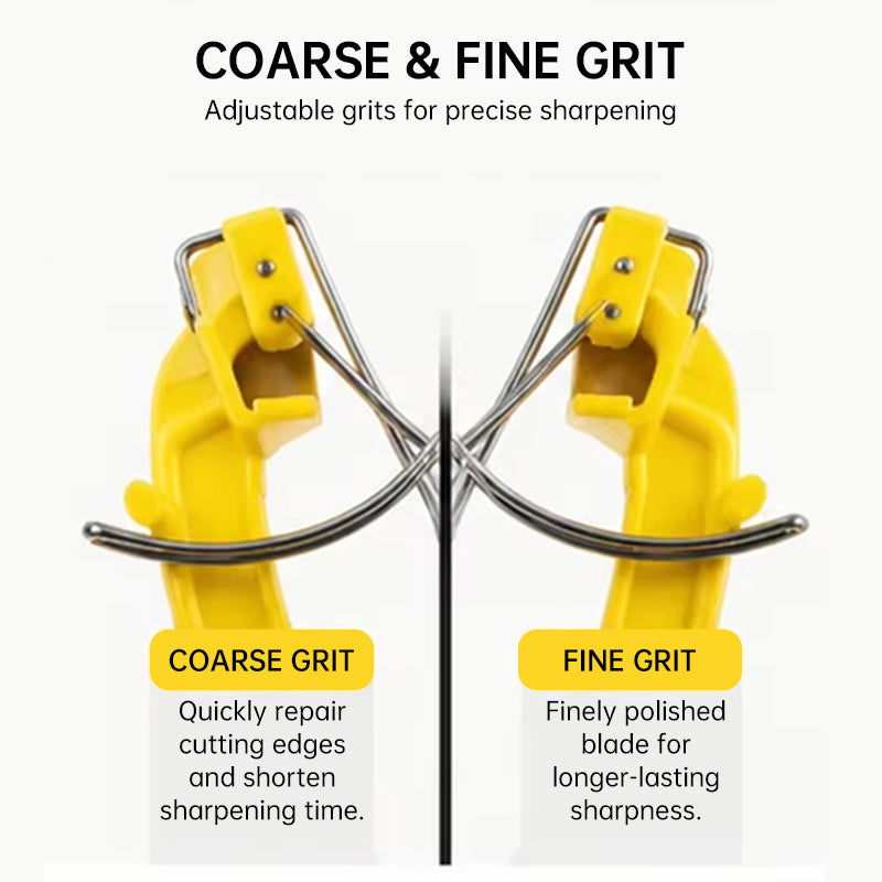 V Shaped Knife Sharpener With Mount Bracket Fixed Or Handheld Blue Yellow Black