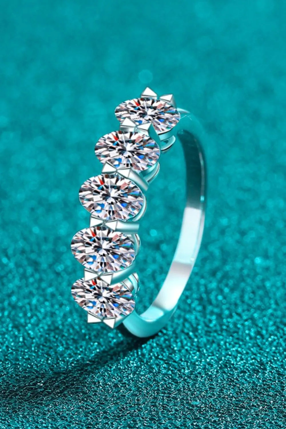Moissanite Solitaire Ring 925 Sterling Silver 2.5 Carat Engagement Jewellery