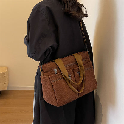 Velvet Crossbody Bag Expansive Storage Secure Zipper Adjustable Shoulder Strap