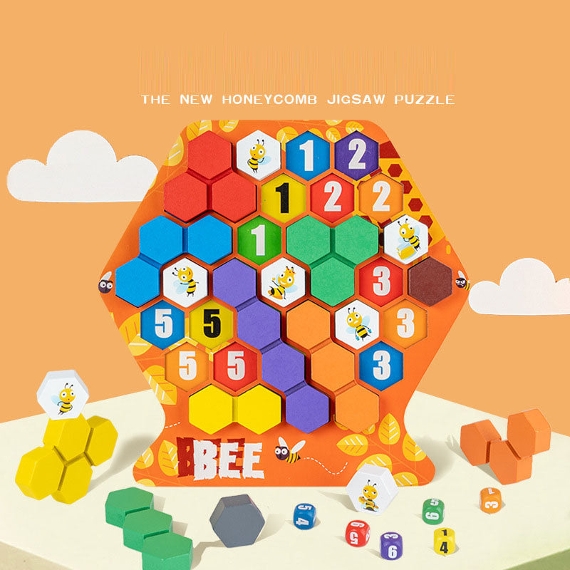 Children Honeycomb Puzzle Game Boost Spatial Skills Creative Construction Toy