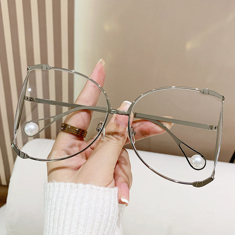 Round Frame Oversized Sunglasses UV400 Protection Stylish Sunwear Eye Protection