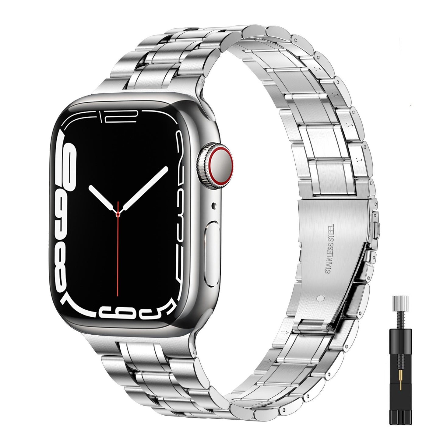 Stainless Steel Metal Strap for Apple Watch 3 4 5 6 7 8 9 Ultra Silver Rose Gold