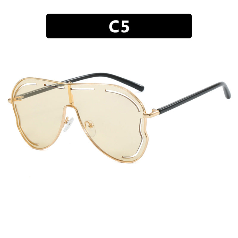 Large Frame Toad Mirror Sunglasses UV400 Protection Unisex Stylish Outdoor Wear