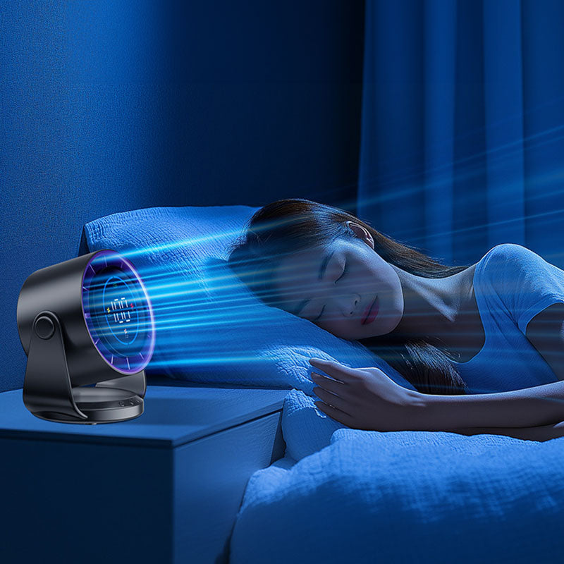 2025 Turbo Desktop Electric Fan 6-inch Digital Display 100 Speed Settings Quiet