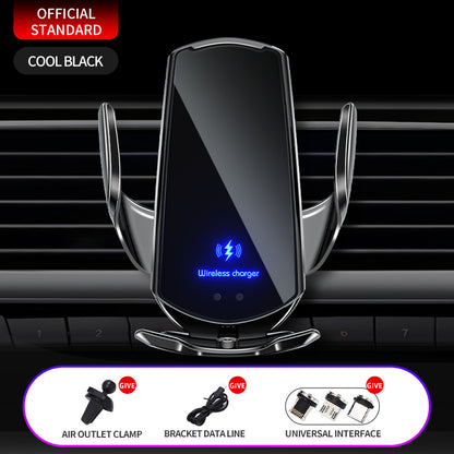 15W Wireless Induction Car Phone Holder Navigation Secure Charging Stand Mount
