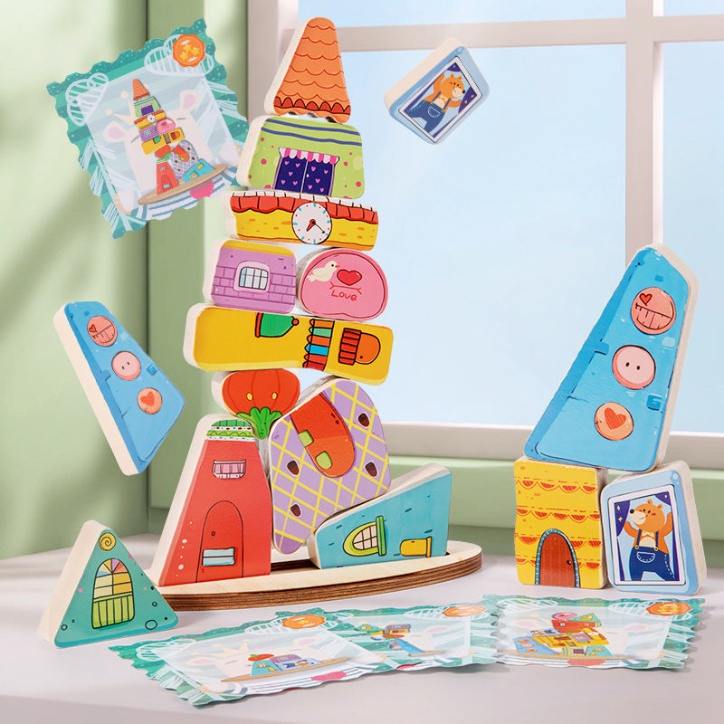 Children's Cognitive Growth Stack Balance Building Blocks Motor Skills Enhance