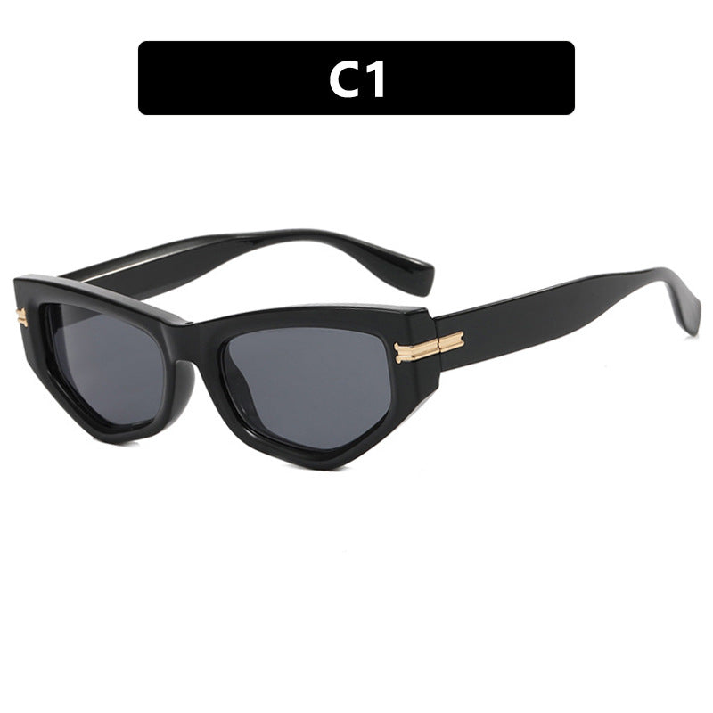Women's Cat Eye Sunglasses Rice Nail UV400 Lightweight Durable Scratch Resistant
