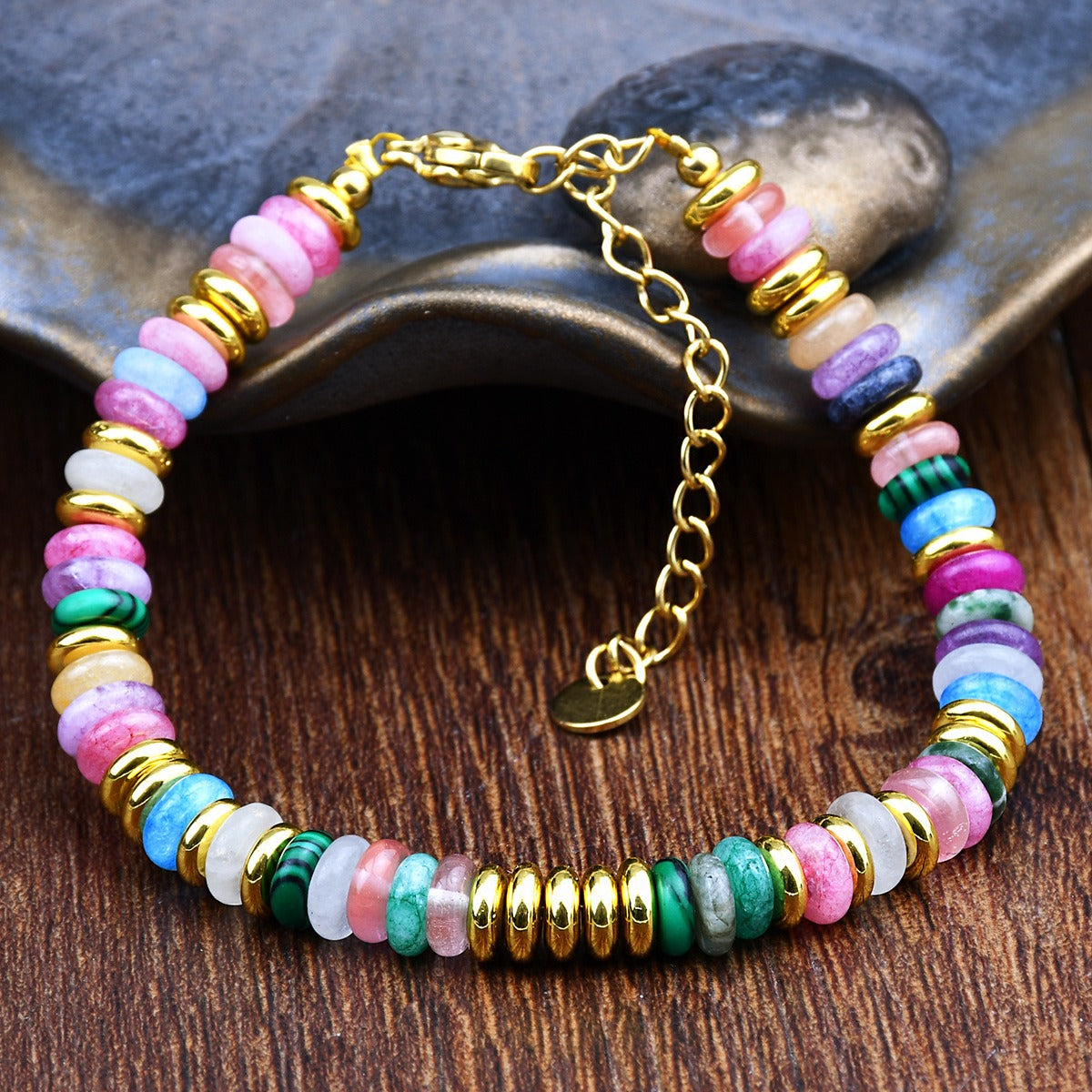 Natural Stone Crystal Bead Bracelet Women Non Fading Jewellery