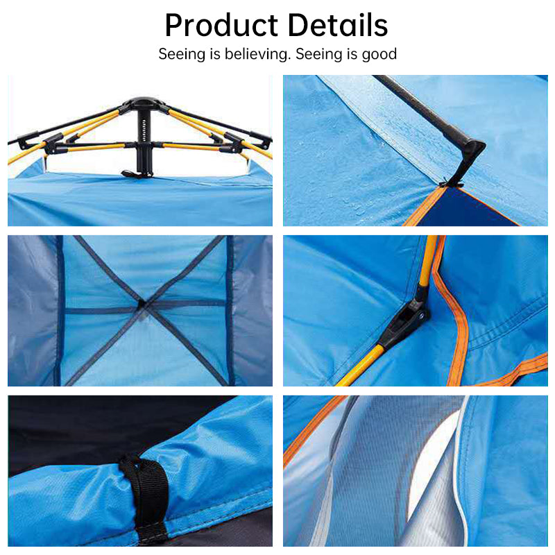 Waterproof Outdoor Camping Shelter Quick Deploy Lightweight Durable Sleeps 3-4