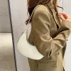 Women's Small Clutch Shoulder Handbags Crescent Half Moon Faux Leather