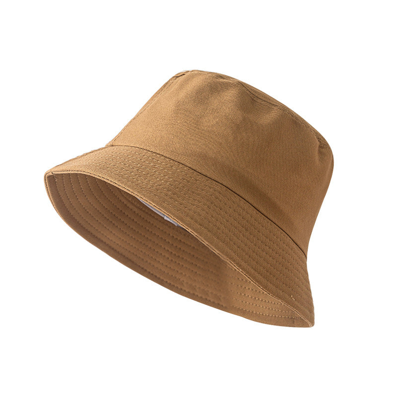Unisex Cotton Blend Bucket Hat Foldable Sunshade Outdoor Sun Protection