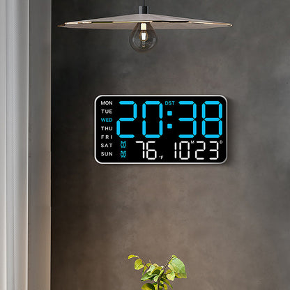 LED Digital Wall Clock with Temperature Indicator USB/Battery Powered Office Use