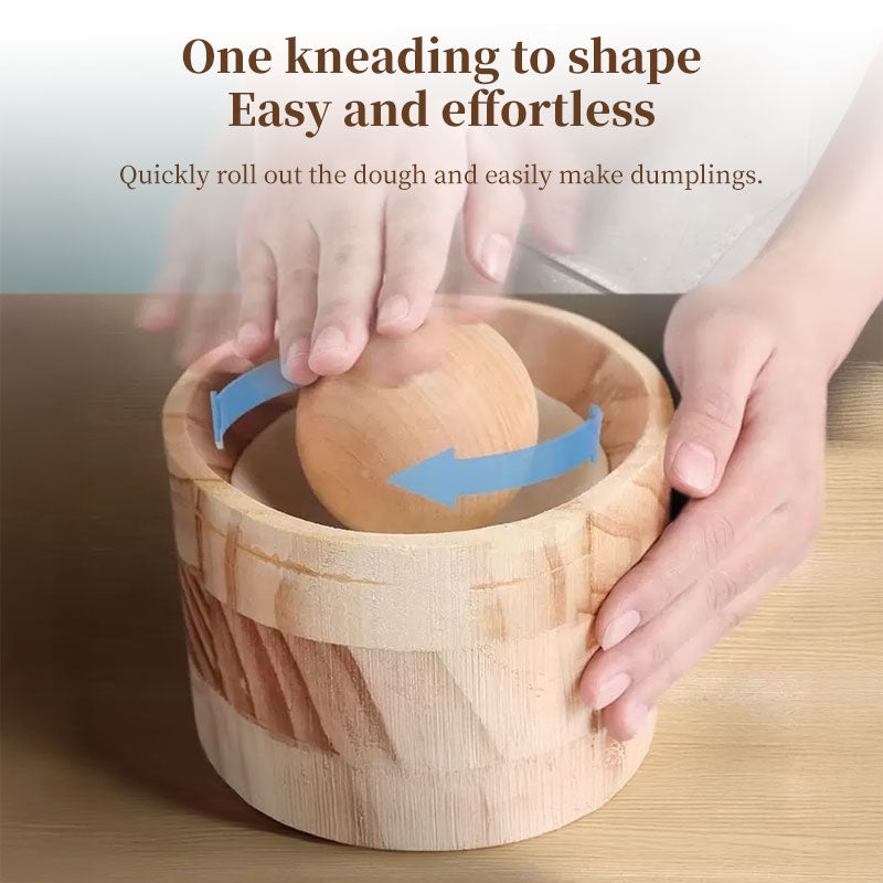 Wooden Dumpling Press Kitchen Gadget Efficient Dough Wrapper Mould Maker Tool