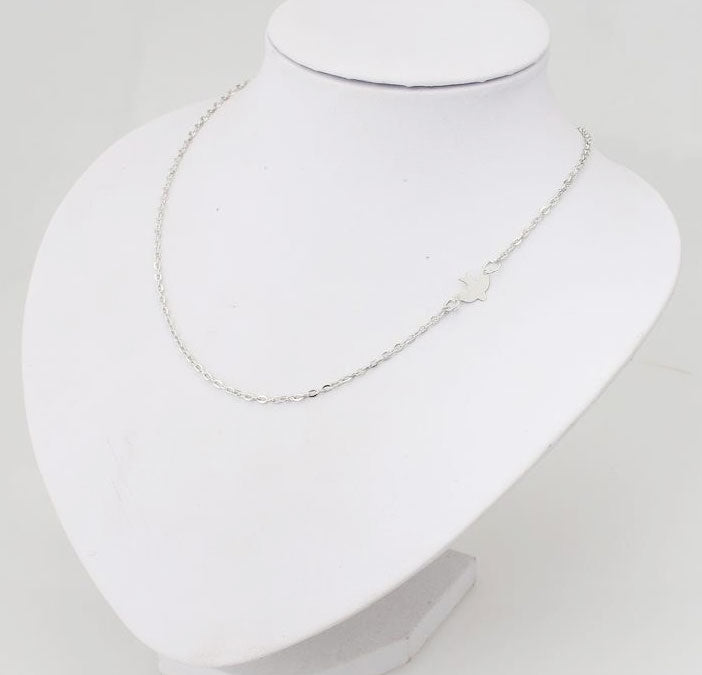 Silver Gold Womens Dainty Bird Pendant Chain Necklace Jewellery