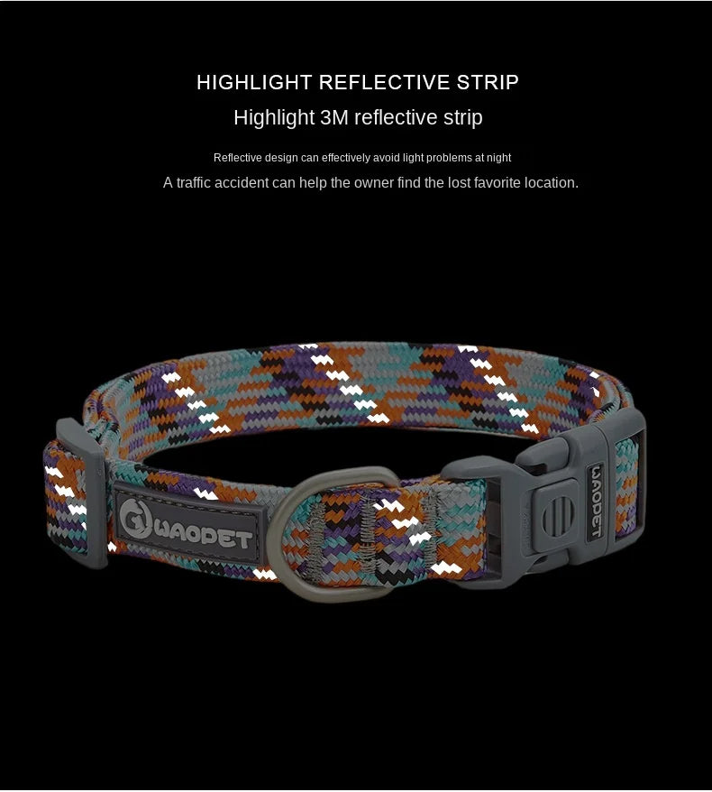 Dog Collar Safety Lock Buckle Adjustable Collars Quick Release Small Medium Large Dogs